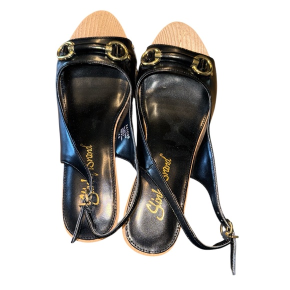 Slinky Brand Black and Tan Heels - Picture 3 of 5